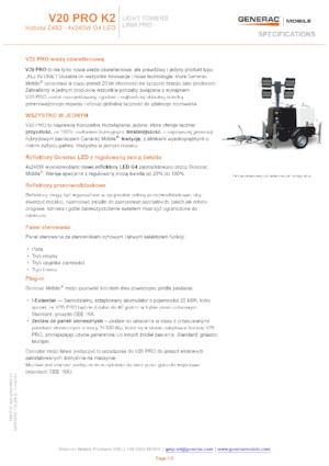 Torres de iluminación Generac Mobile V 20 Pro