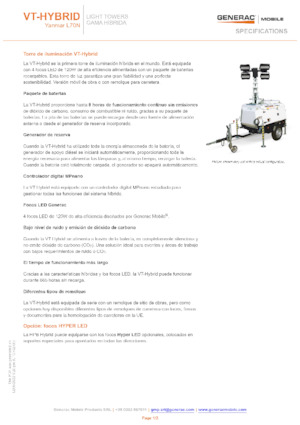 Torres de iluminación Generac Mobile VT-Hybrid