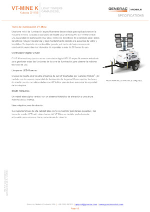 Torres de iluminación Generac Mobile VT-MINE K