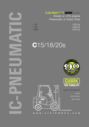 Carretillas elevadoras de gas Clark C15 L