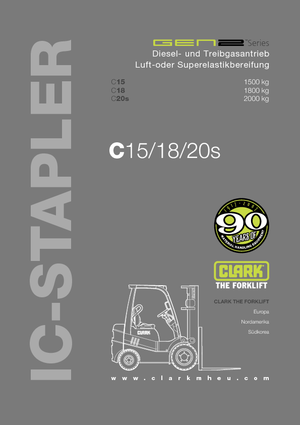 Carretillas elevadoras de gas Clark C20 s L