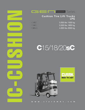 Carretillas elevadoras de gas Clark C20 s C