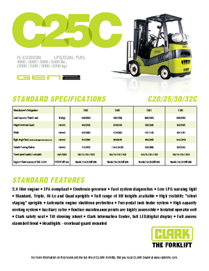 Carretillas elevadoras de gas Clark C30 C