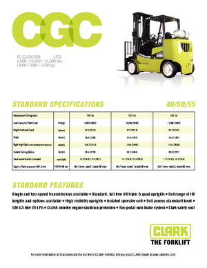 Carretillas elevadoras de gas Clark CGC 55
