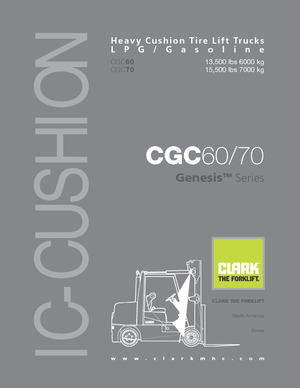 Carretillas elevadoras de gas Clark CGC 60