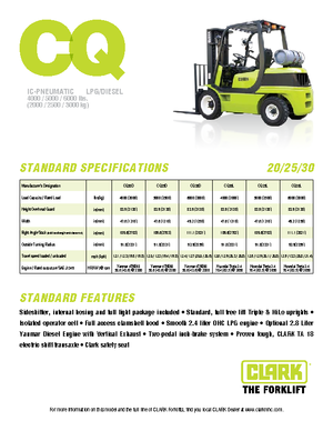 Carretillas elevadoras de gas Clark CQ 30 L