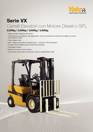 Carretillas elevadoras de gas Yale GLP 25VX Productivity