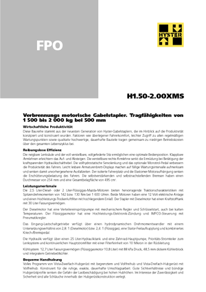 Carretillas elevadoras de gas Hyster H 1.75 XM