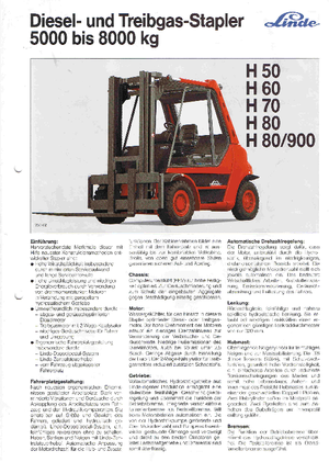 Carretillas elevadoras de gas Linde H 80 T/900