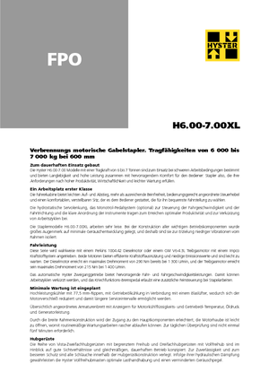 Carretillas elevadoras de gas Hyster H 7.00 XL