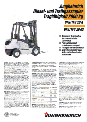 Carretillas elevadoras de gas Jungheinrich TFG-20 A