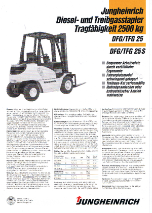 Carretillas elevadoras de gas Jungheinrich TFG 25