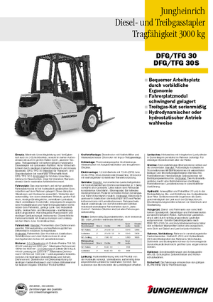 Carretillas elevadoras de gas Jungheinrich TFG 30 BK