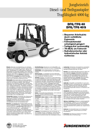 Carretillas elevadoras de gas Jungheinrich TFG 40 CK