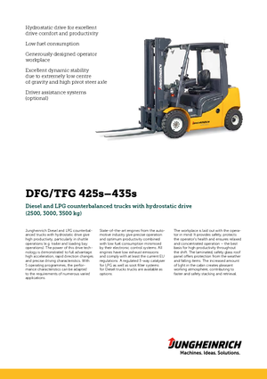 Carretillas elevadoras de gas Jungheinrich TFG 435s