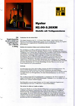 Carretillas elevadoras de gas Hyster H 3.00 XML