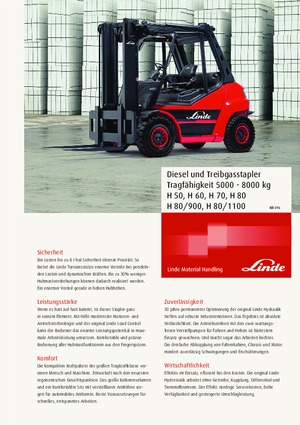 Carretillas elevadoras de gas Linde H80/900T