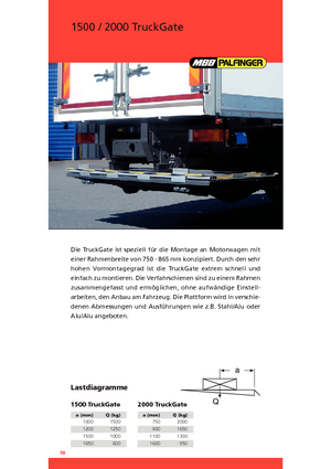 Plataformas de carga MBB Palfinger 2000 TruckGate
