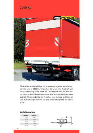 Plataformas de carga MBB Palfinger 2000 KL