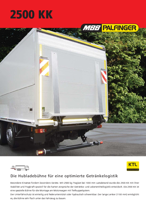 Plataformas de carga MBB Palfinger 2500 KK