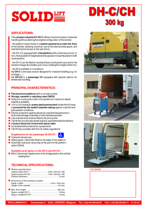 Plataformas de carga Dhollandia DH-CH