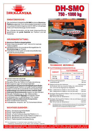Plataformas de carga Dhollandia DH-SMO
