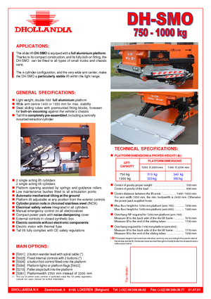 Plataformas de carga Dhollandia DH-SMO