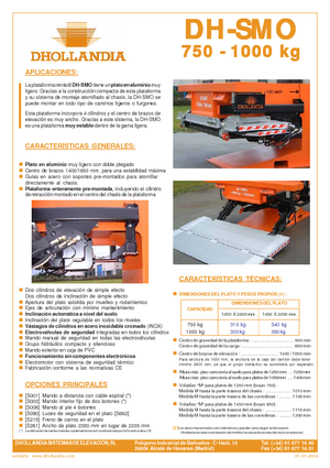 Plataformas de carga Dhollandia DH-SMO