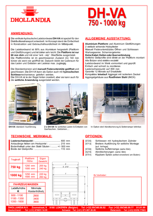 Plataformas de carga Dhollandia DH-VA