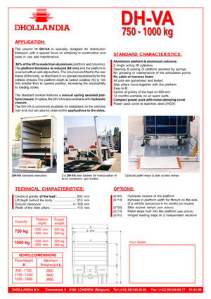 Plataformas de carga Dhollandia DH-VA