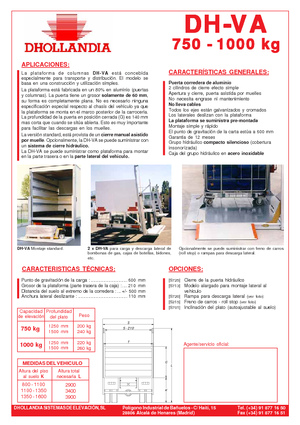 Plataformas de carga Dhollandia DH-VA
