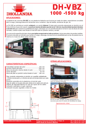 Plataformas de carga Dhollandia DH-VBZ