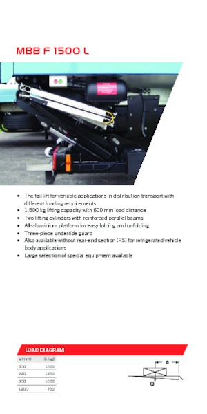 Plataformas de carga MBB Palfinger MBB F 1500 L