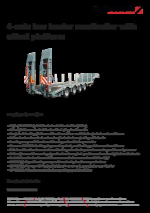 Semiremolque lowbed Schwarzmüller 4-axle low loader semitrailer with offset platform - reinforced - extendible