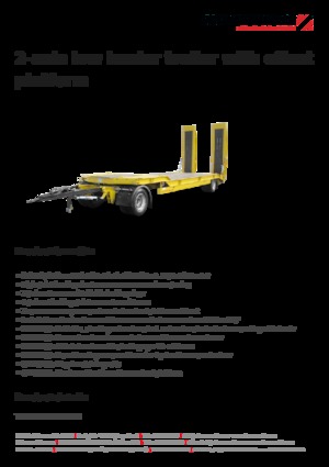 remolque lowbed Schwarzmüller 2-axle low loader trailer with offset platform