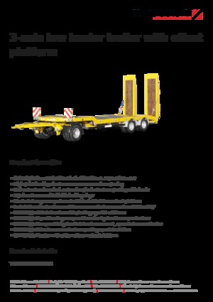 remolque lowbed Schwarzmüller 3-axle low loader trailer with offset platform