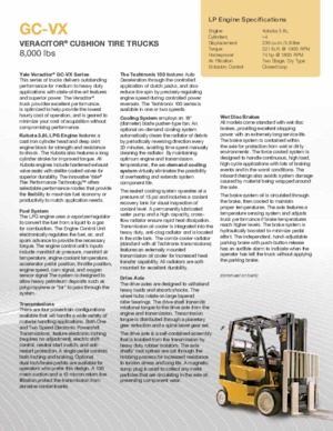 Carretillas elevadoras de gas Yale GC080VX