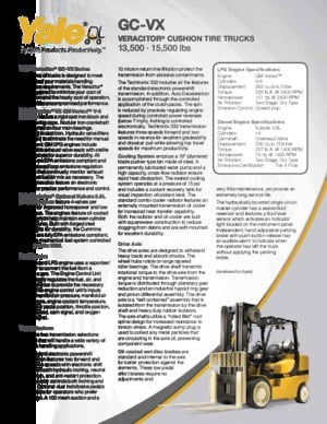 Carretillas elevadoras de gas Yale GC155VX