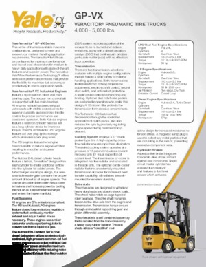 Carretillas elevadoras de gas Yale GP040VX