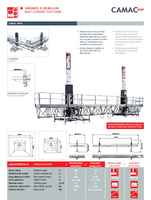 Plataformas elevadoras de mástil CAMAC Camac 2000