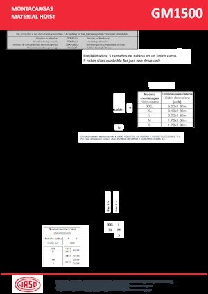 Elevadores Industriales Jaso GM1500