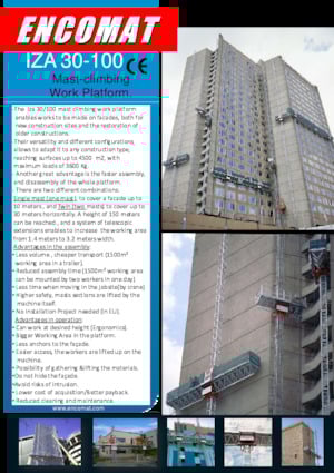 Plataformas elevadoras de mástil Encomat IZA 30/100