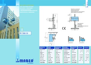 Elevadores Industriales Maber MB 2000/150