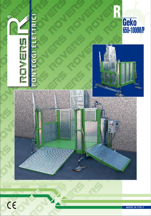 Plataformas elevadoras de mástil Rovers R Geko 650 M/P