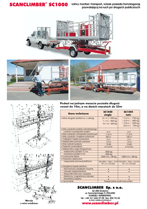 Plataformas elevadoras de mástil Scanclimber SC 1000 E