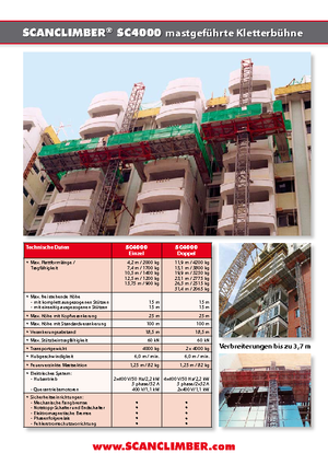 Plataformas elevadoras de mástil Scanclimber SC 4000 D