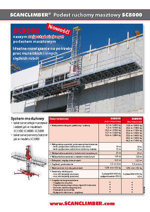 Plataformas elevadoras de mástil Scanclimber SC 8000 E