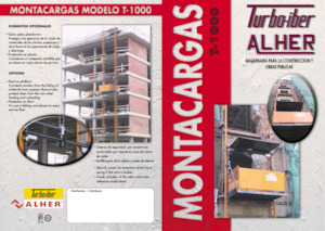 Plataformas elevadoras de mástil Elevadores Alher T-1000