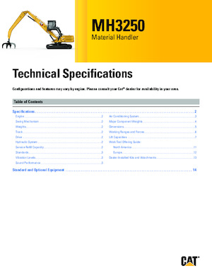 Manipuladores de materiales Caterpillar MH3250