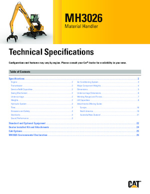 Manipuladores de materiales Caterpillar MH3026